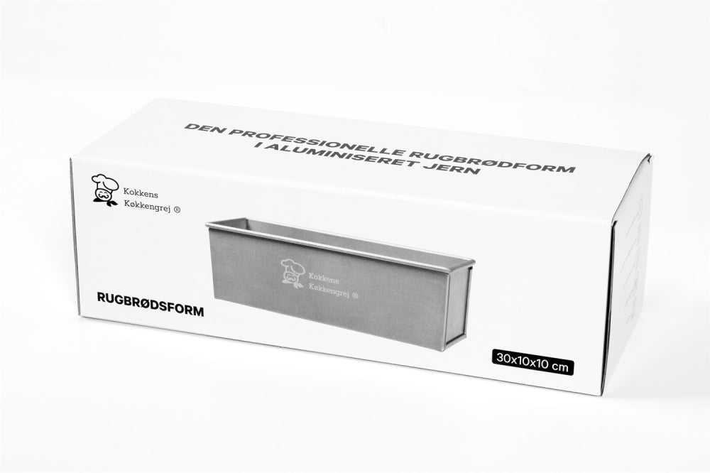 Rugbrødsform - Den professionelle uden belægning 30x10x10 cm
