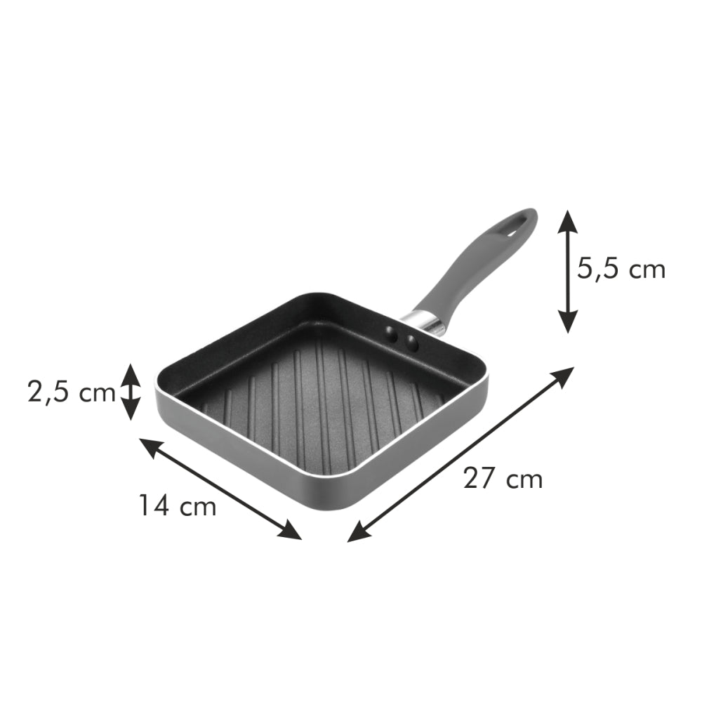 Grillpande til singlemåltider 14x14 cm