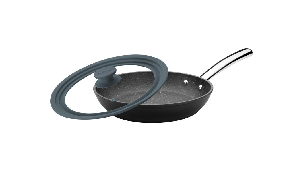 Stegepande 20 cm. med fantastisk 3D belægning og GRATIS silikone låg