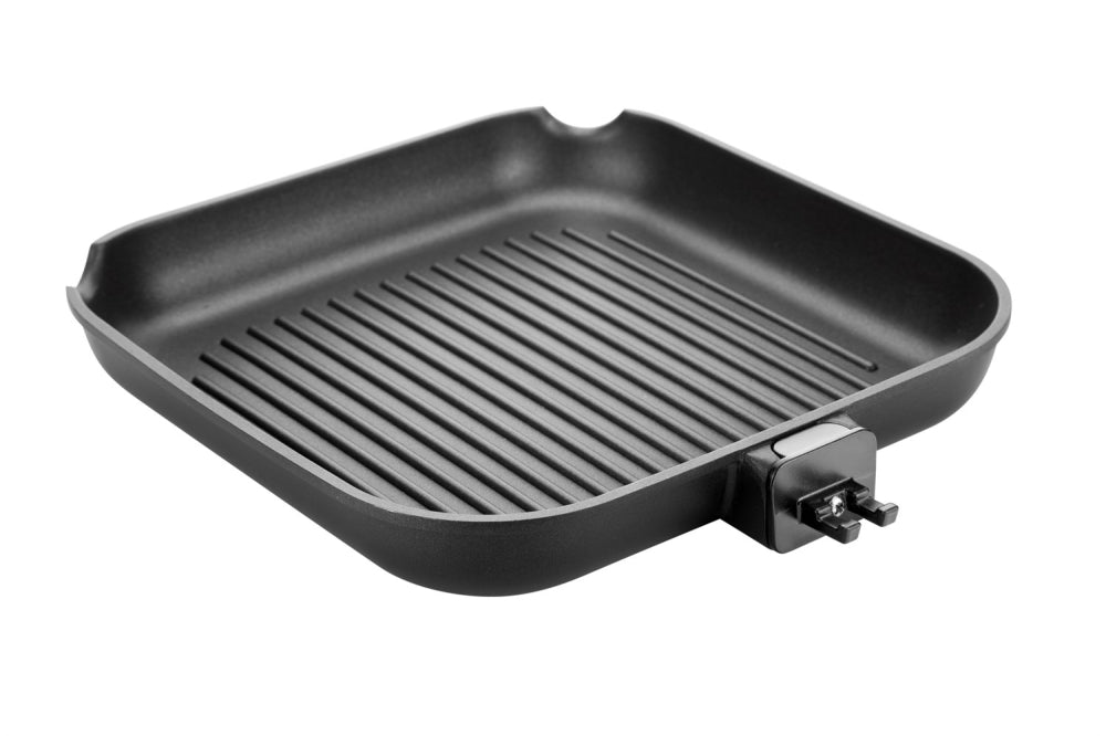 Grillpande 26 x 26 cm med aftageligt håndtag