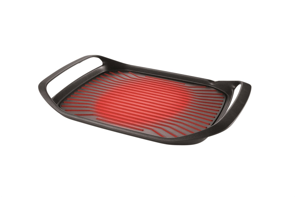 Grillpande 42 x 28 cm med riller og 2 termiske zoner