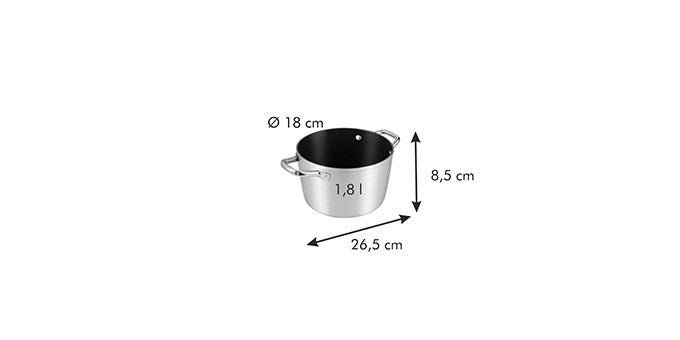 Gryde med non-stick belægning, 18 cm. 1,8 liter.