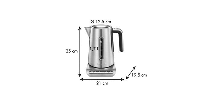 El-kedel 1,7 l, med 5 temp. indstillinger som holdes konstant i 30 min,