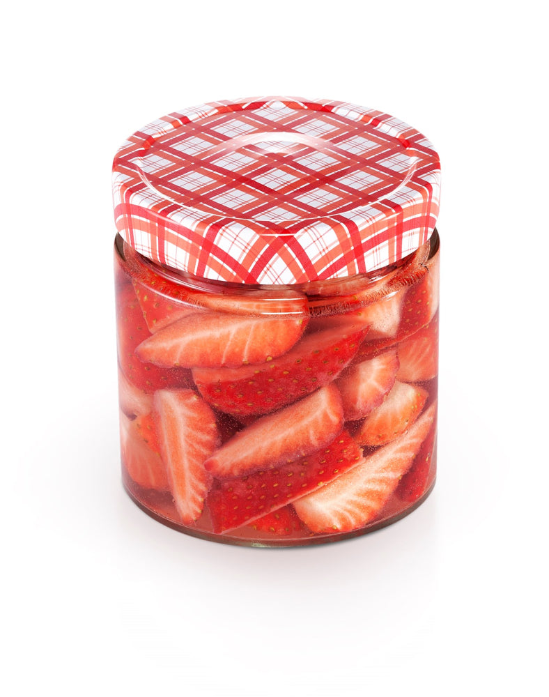Patent glas med låg til marmelade, henkogning eller lignende, 400 ml, 3 stk.