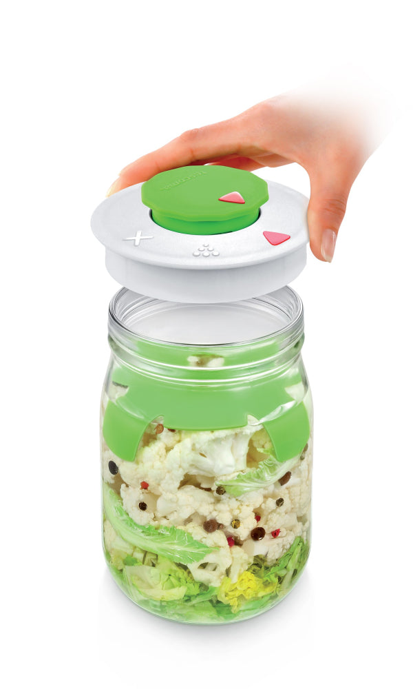 Fermenteringskrukke i glas med special låg 1 liter, fra Tescoma