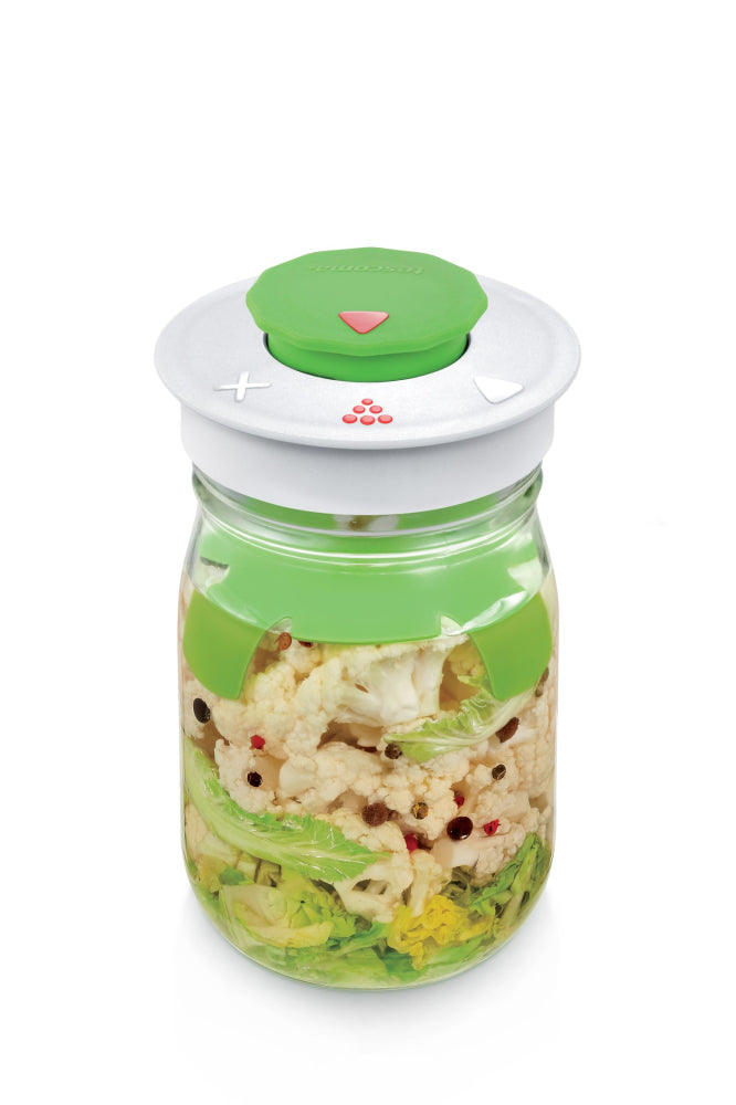 Fermenteringskrukke i glas med special låg 1 liter, fra Tescoma