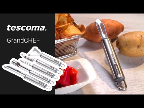 Video: Kartoffelskræller med bevægeligt skær fra Tescoma
