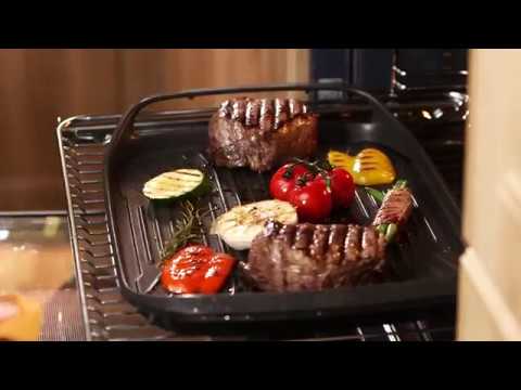 Video: Grillpande 42 x 28 cm med riller og 2 termiske zoner