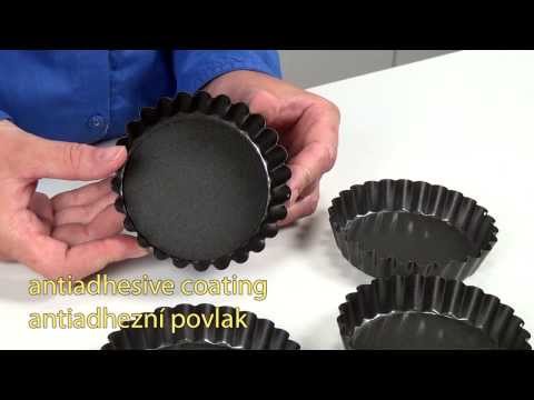 Video: Tærteform med løs bund, Ø 10 cm. 4 stk.