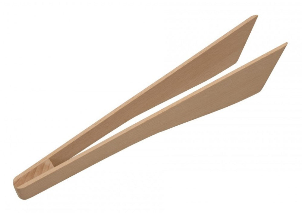 Grill tang  / Salat tang i bøgetræ med ekstra brede kæber, 28 cm.