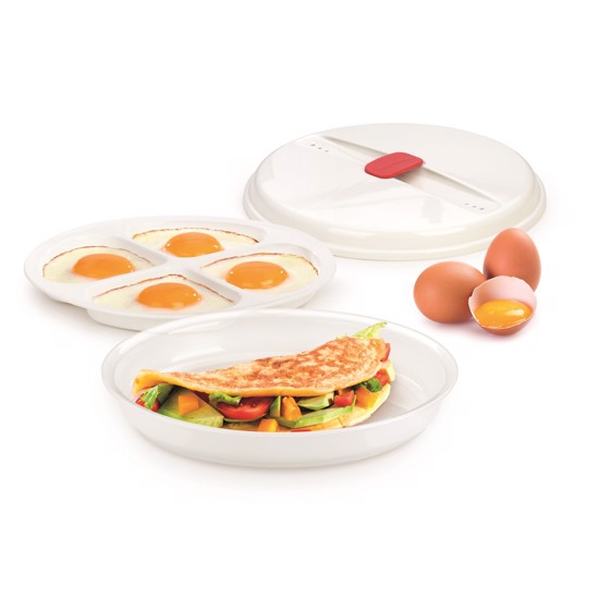 Billede af Skål til fremstilling af omelet eller spejlæg i microbølgeovn - Billig fragt