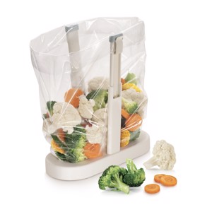 Smart poseholder til at fylde mad, frugt eller kagefyld i plastpose